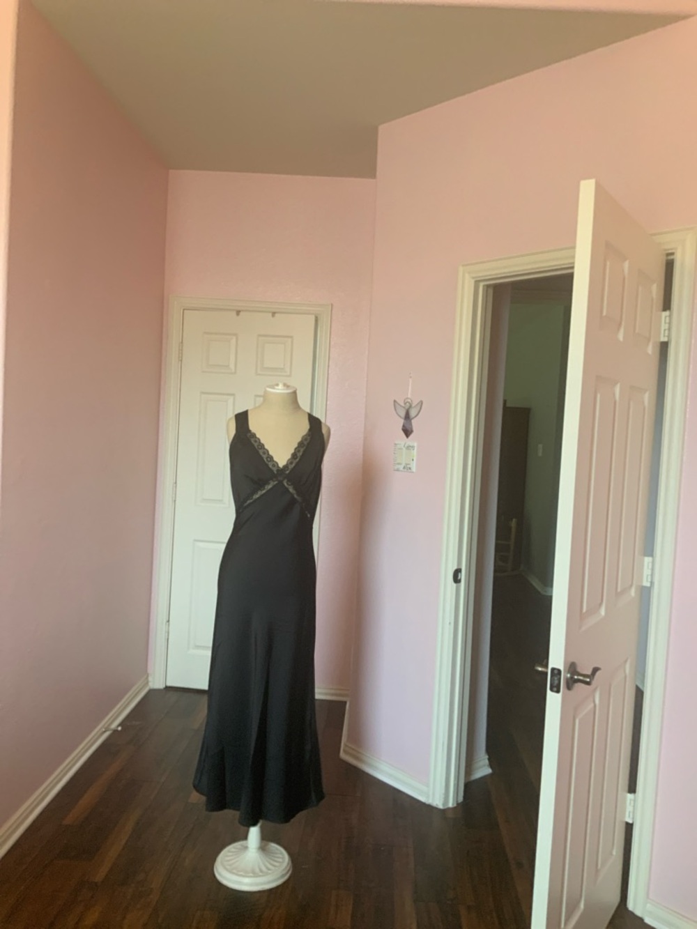 MELLODAY Black Lace Maxi Dress
